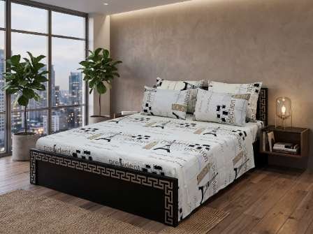 3pc Export Quality Pure Cotton Bedsheets styled in luxury bedroom setting