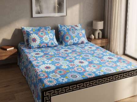 3pc Export Quality Pure Cotton Bedsheets styled in luxury bedroom setting