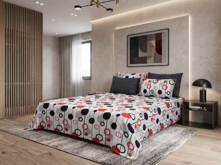 3pc Export Quality Pure Cotton Bedsheets styled in luxury bedroom setting