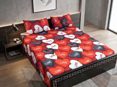 3pc Export Quality Pure Cotton Bedsheets styled in luxury bedroom setting