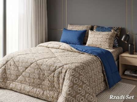 5 PC Export Quality Pure Cotton Bedsheets styled in luxury bedroom setting